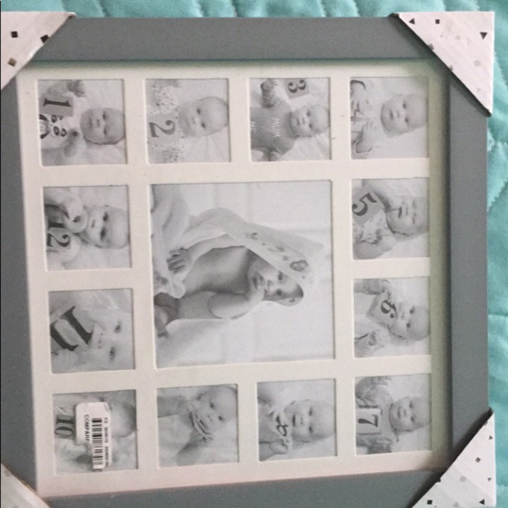 NWT 12 months baby pics frame